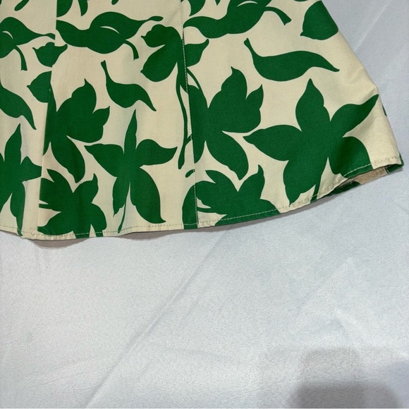 Banana Republic Green & Cream Full Skirt Size 12 - Picture 4 of 10